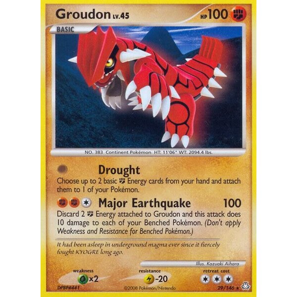 Pokemon Groudon (029) Damaged