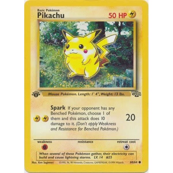 Pokemon Pikachu (060) 1st ED Heavily Played