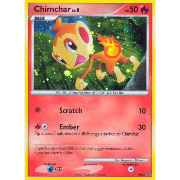 Pokemon Chimchar (DP02) Damaged Holofoil