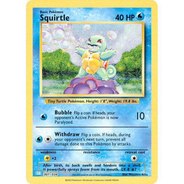 Pokemon Squirtle (063) Moderately Played