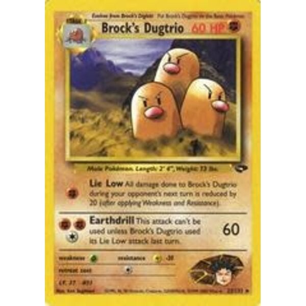 Pokemon Brock's Dugtrio (022) UNL Lightly Played