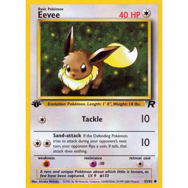 Pokemon Eevee (055) 1st ED Moderately Played