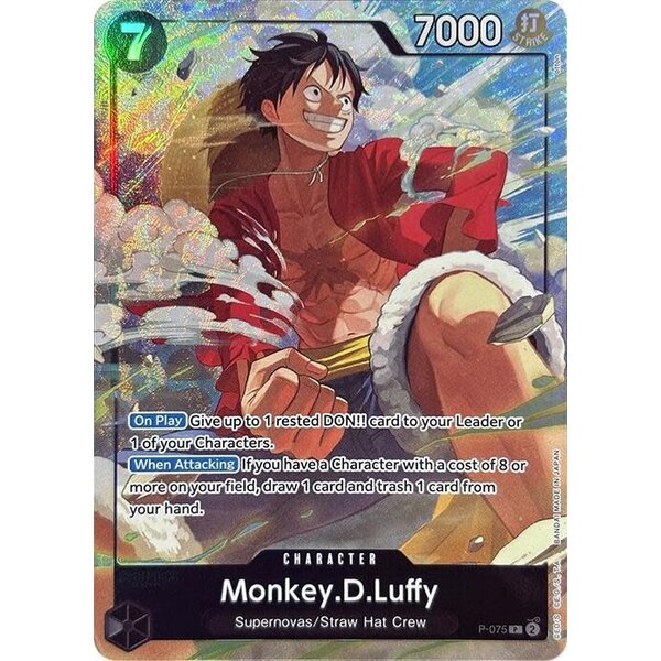 Bandai Monkey.D.Luffy (Premium Card Collection -Best Selection Vol. 3-) (P-075) Near Mint Foil