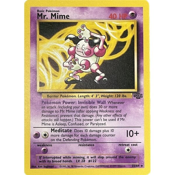 Pokemon Mr. Mime (022) Unlimited Damaged