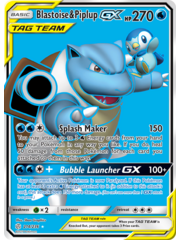 Pokemon Blastoise & Piplup GX (Full Art) (214) Near Mint Holofoil