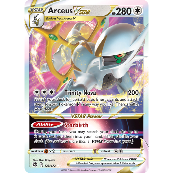 Pokemon Arceus VSTAR (123) Lightly Played Holofoil