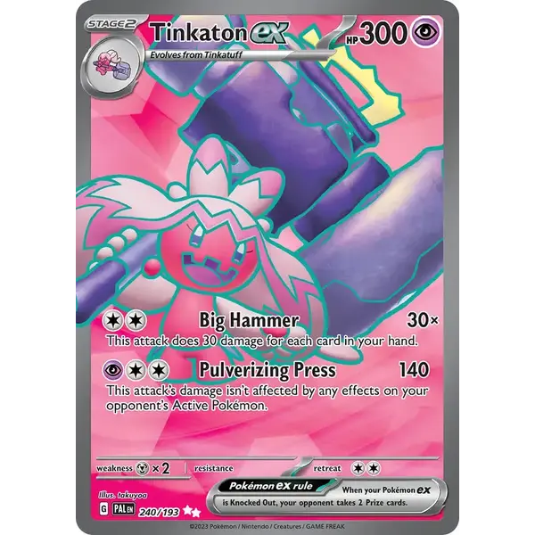 Pokemon Tinkaton ex (240) Lightly Played Holofoil
