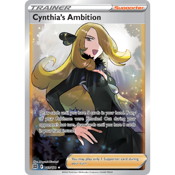 Pokemon Cynthia's Ambition (Full Art) (169) Lightly Played Holofoil