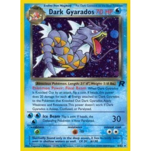 Pokemon Dark Gyarados (008) UNL Lightly Palyed Holofoil