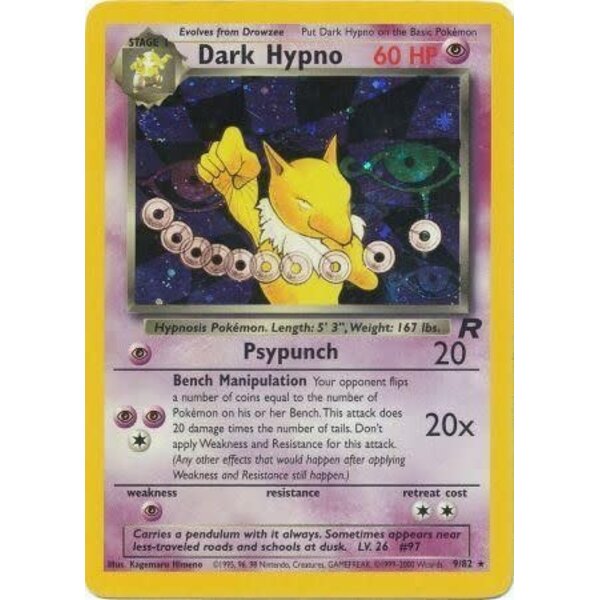Pokemon Dark Hypno (009) UNL Lightly Played Holofoil
