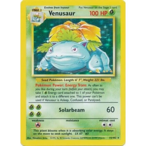 Pokemon Venusaur (015) Moderately Played Holofoil
