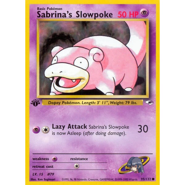 Pokemon Sabrina's Slowpoke (095) 1st ED Lightly Played