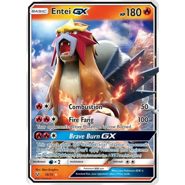 Pokemon Entei GX (010) Lightly Played Holofoil