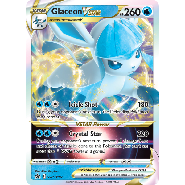 Pokemon Glaceon VSTAR (SWSH197) Lightly Played Holofoil