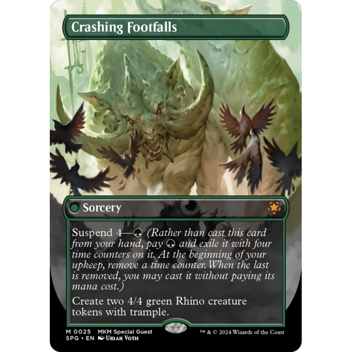 Magic: The Gathering Crashing Footfalls (Borderless) (025) Lightly Played