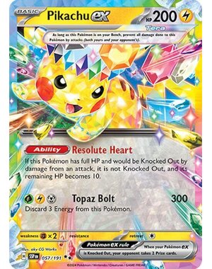 Pokemon Pikachu ex (057) Lightly Played Holofoil