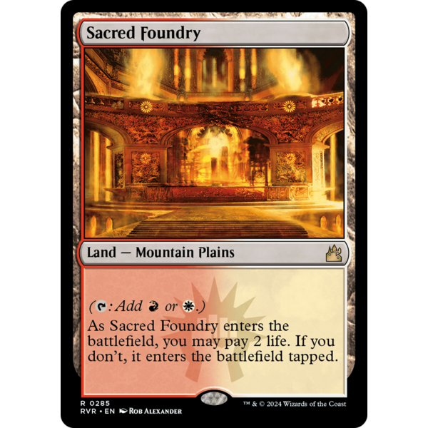 Magic: The Gathering Sacred Foundry (285) Lightly Played
