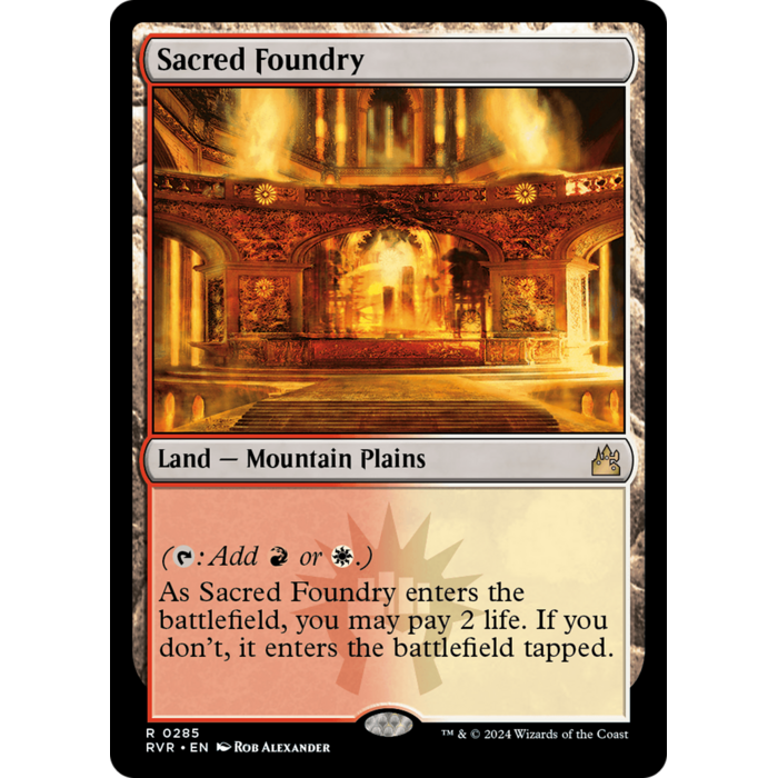 Magic: The Gathering Sacred Foundry (285) Lightly Played