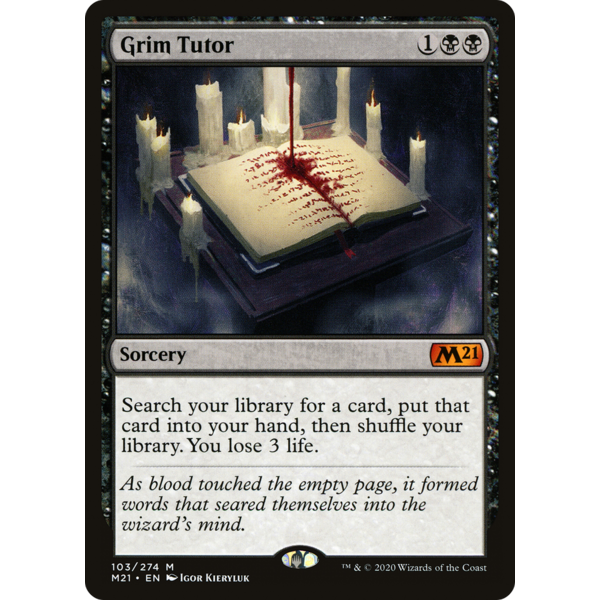 Magic: The Gathering Grim Tutor (103) Lightly Played