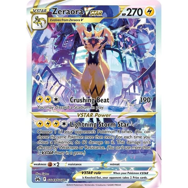 Pokemon Zeraora VSTAR (GG43) Near Mint Holofoil