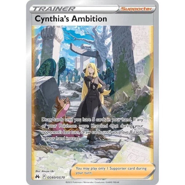 Pokemon Cynthia's Ambition (GG60) Lightly Played Holofoil