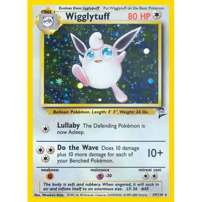 Pokemon Wigglytuff (019) Damaged Holofoil