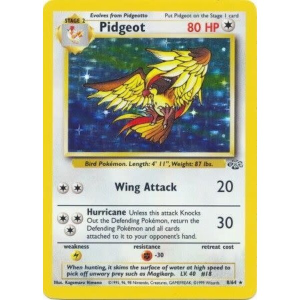 Pokemon Pidgeot (008) UNL Damaged Holofoil