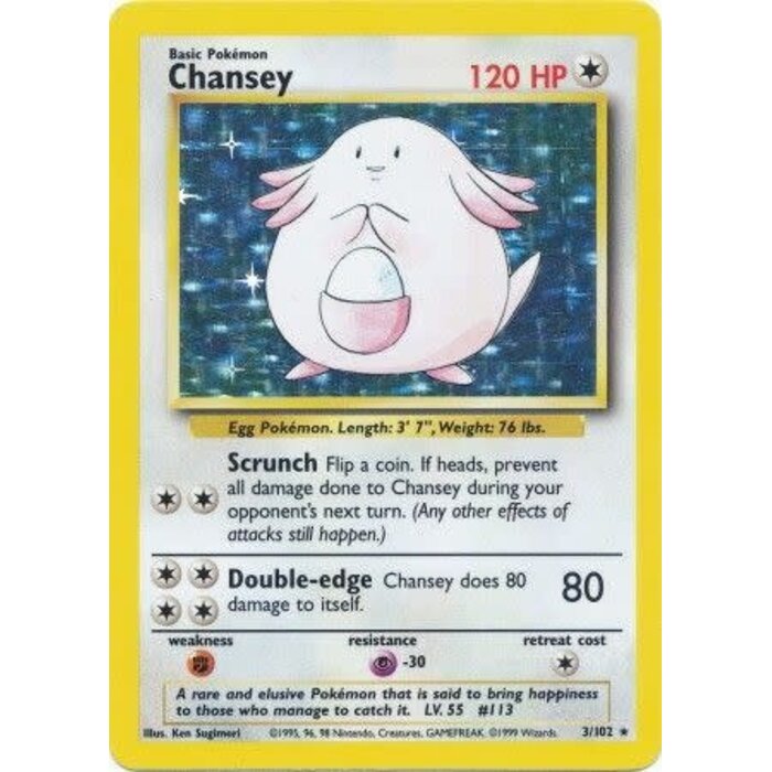 Pokemon Chansey (003) Lightly Played Holofoil