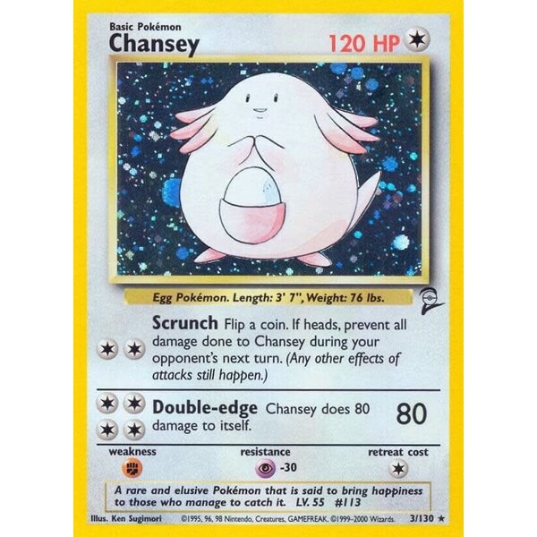 Pokemon Chansey (003) Heavily Played Holofoil