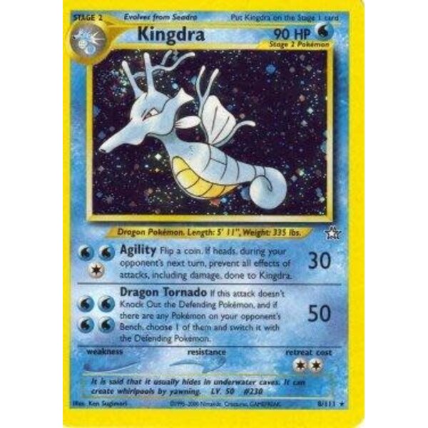 Pokemon Kingdra (008) UNL Moderately Played Holofoil