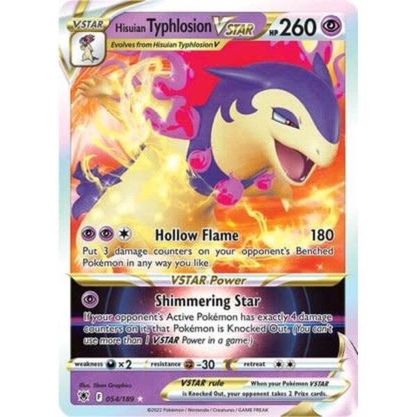 Pokemon Hisuian Typhlosion VSTAR (054) Lightly Played Holofoil