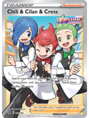 Pokemon Chili & Cilan & Cress (Full Art) (258) Lightly Played Holofoil