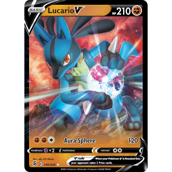 Pokemon Lucario V (146) Lightly Played Holofoil