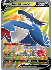 Pokemon Honchkrow V (Full Art) (161) Lightly Played Holofoil