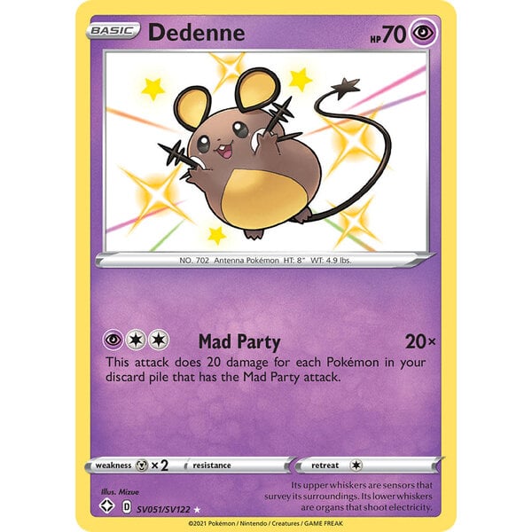 Pokemon Dedenne (SV051) Lightly Played Holofoil