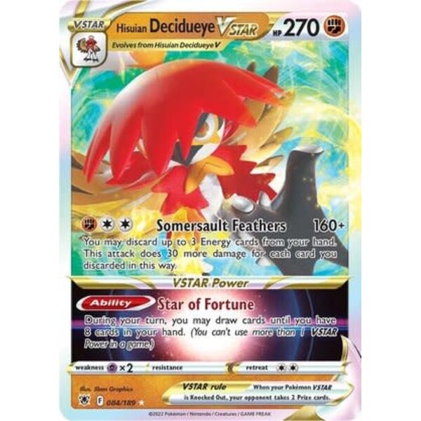Pokemon Hisuian Decidueye VSTAR (084) Lightly Played