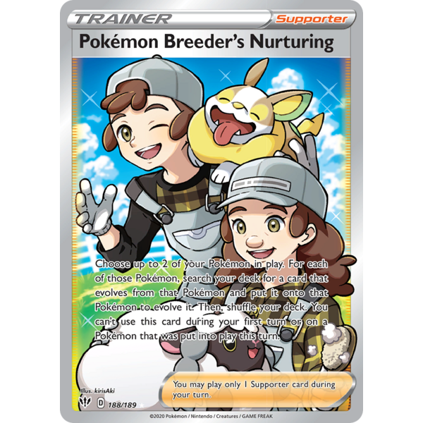 Pokemon Pokemon Breeder's Nurturing (Full Art) (188) Lightly Played Holofoil