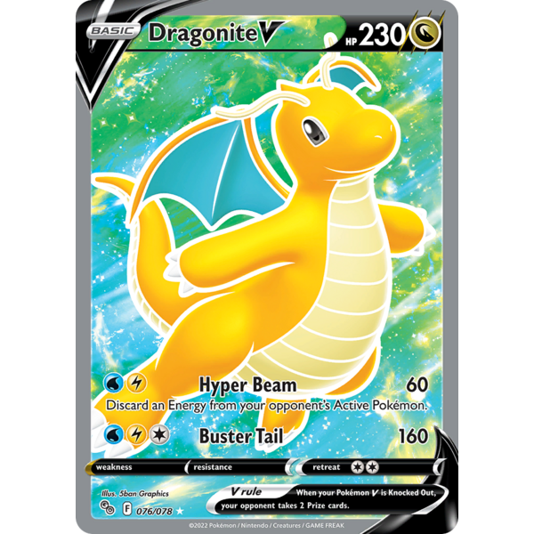 Pokemon Dragonite V (Full Art) (076) Lightly Played Holofoil