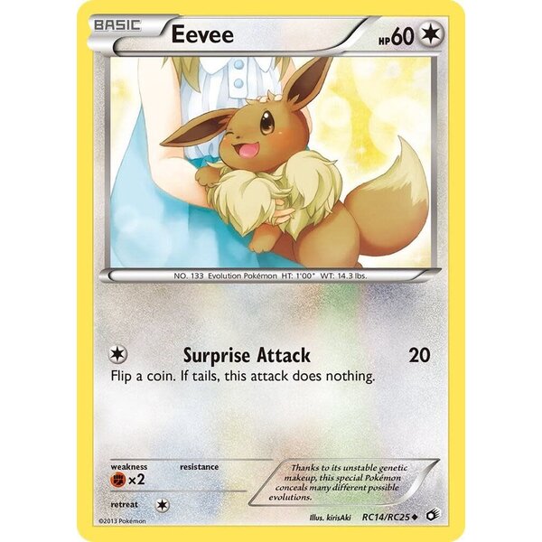 Pokemon Eevee (RC14) Moderately Played Holofoil