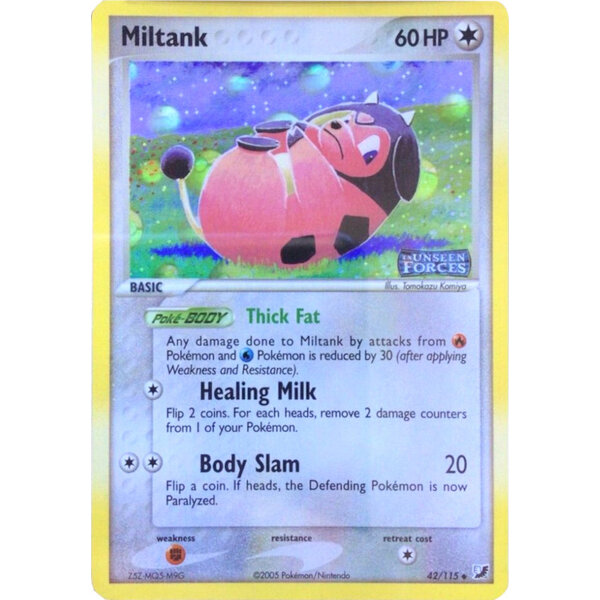 Pokemon Miltank (042) Damaged Reverse Holofoil