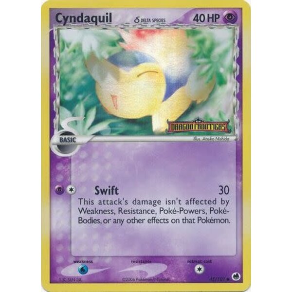 Pokemon Cyndaquil (Delta Species) (045) Damaged Reverse Holofoil