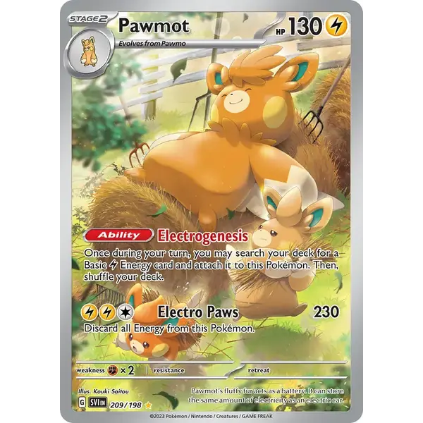 Pokemon Pawmot (209) Lightly Played Holofoil