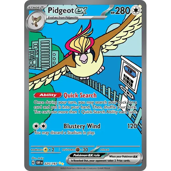 Pokemon Pidgeot ex (225) Lightly Played Holofoil