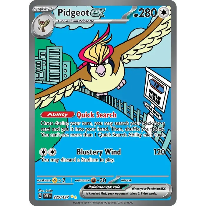 Pokemon Pidgeot ex (225) Lightly Played Holofoil