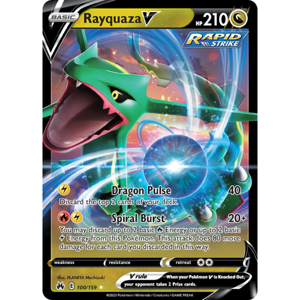 Pokemon Rayquaza V (100) Lightly Played Holofoil