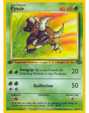 Pokemon Pinsir (025) 1st ED Moderately Played