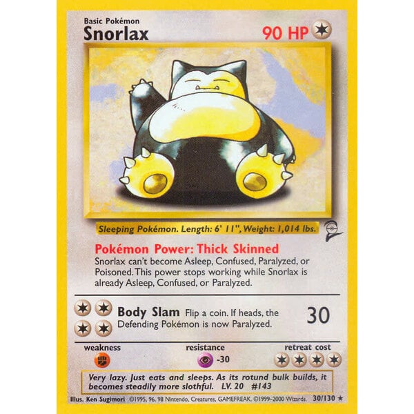 Pokemon Snorlax (030) Lightly Played