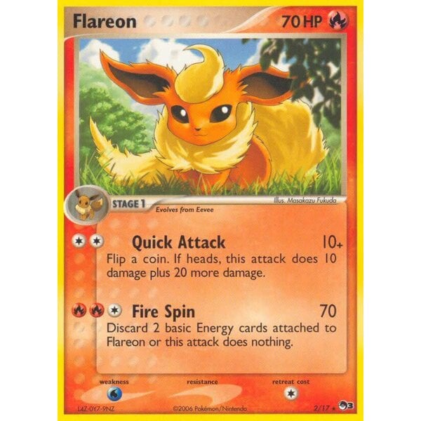 Pokemon Flareon (002) Damaged Holofoil