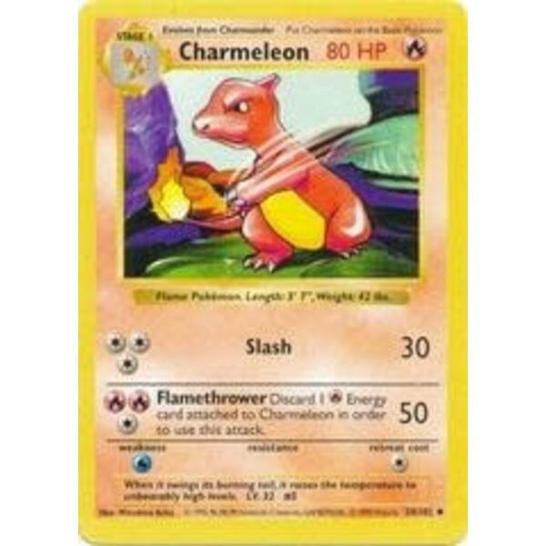 Pokemon Charmeleon (Shadowless) (024) UNL Damaged