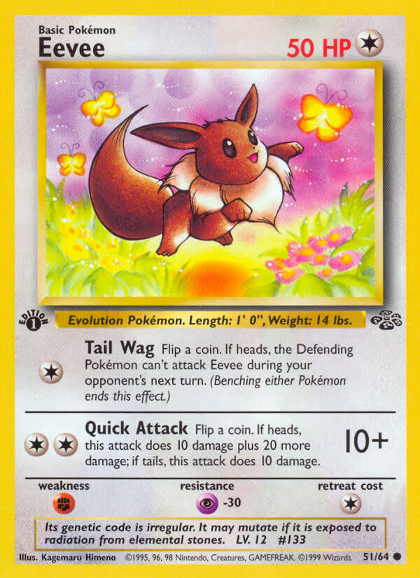 Pokemon Eevee (051) 1st ED Moderately Played - Kingslayer Games